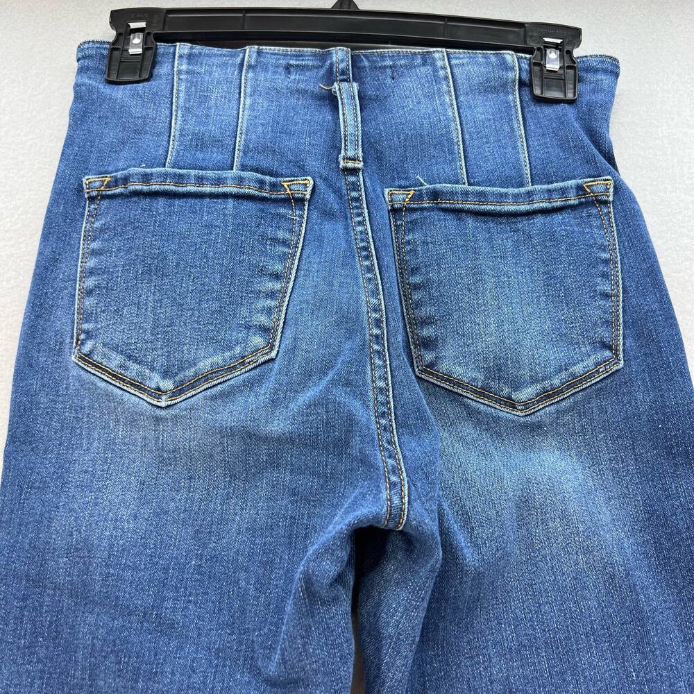 KanCan Jeans Women's 25 (2) Blue High Rise Button Fly Skinny Ankle Preppy School - Picture 3 of 14